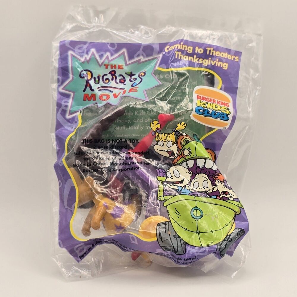 Vintage 1998 Rugrats Movie Scooting Susie Burger King Wind Up Toy NEW